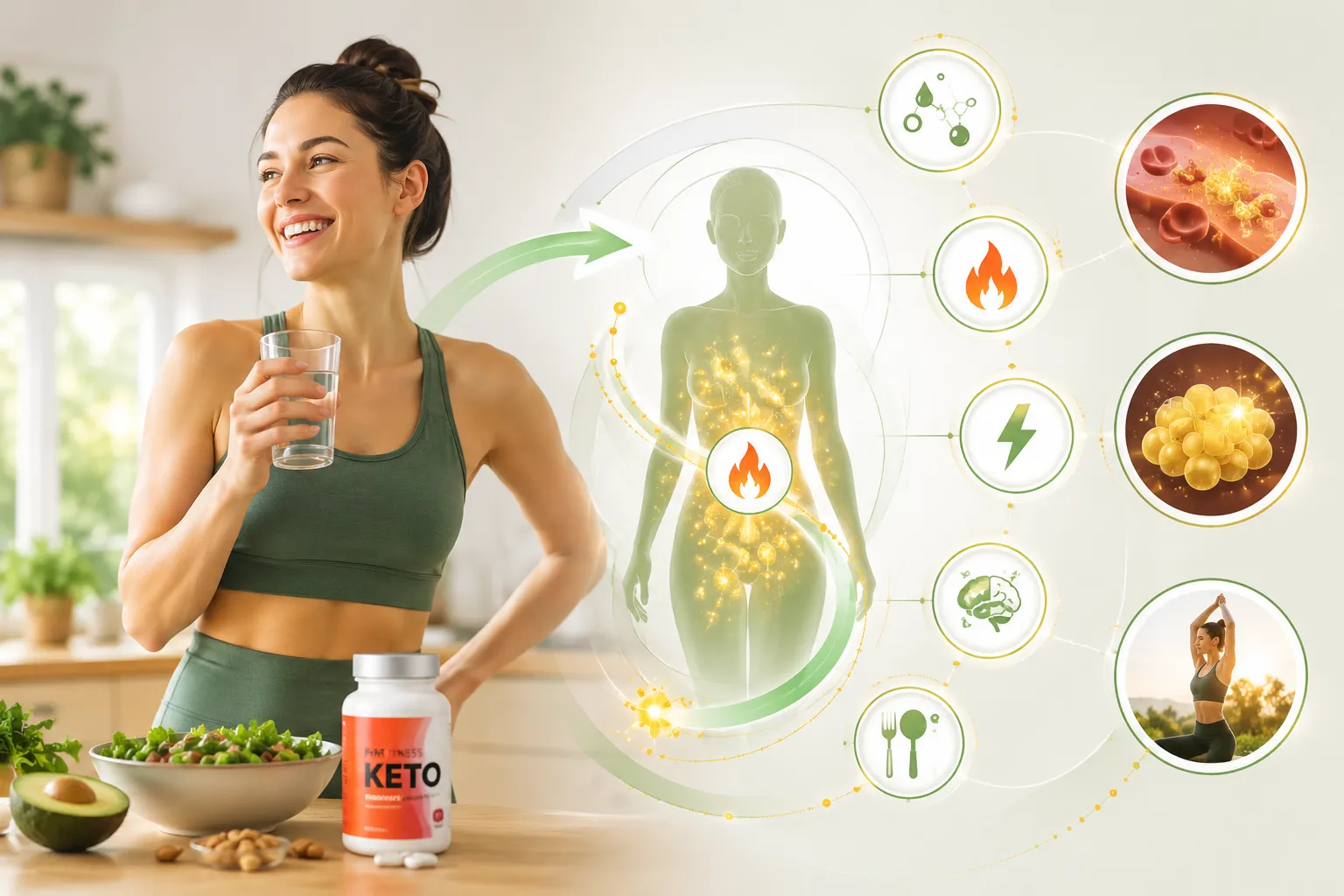 Fitness Keto Capsules avec soutien de l’énergie et stabilisation de l’appétit